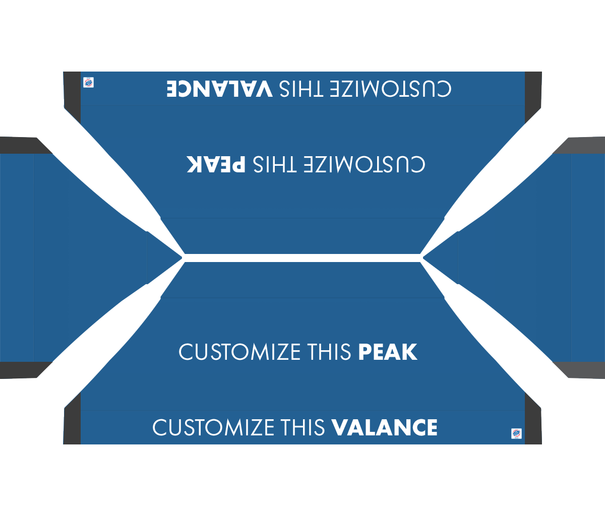 Abri personnalisé Vantage® 10' x 20'