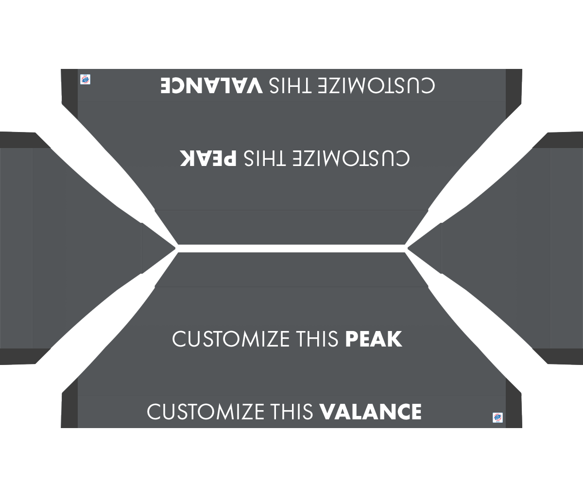 Abri personnalisé Vantage® 10' x 20'