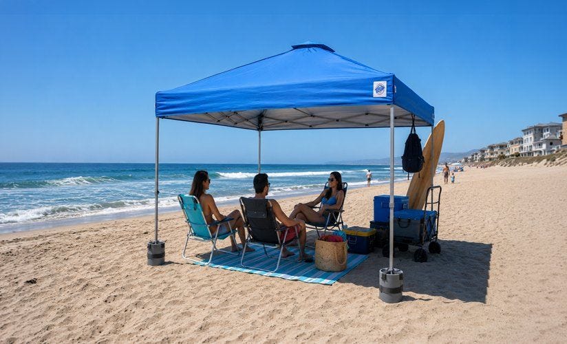 How to Secure a Pop-Up Canopy at the Beach: Stakes, Weights and Wind Tips