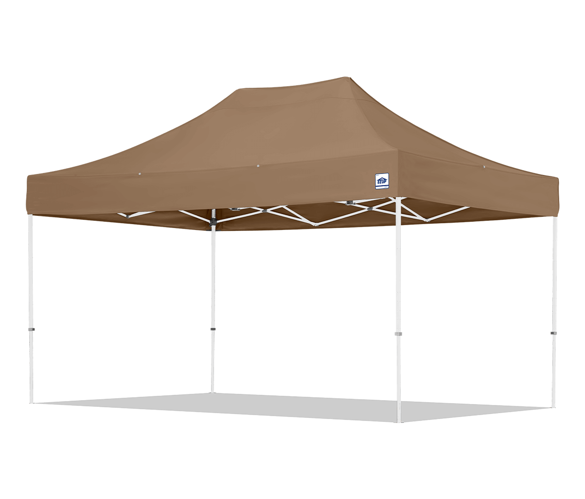 Brown pop-up canopy tent on a white background