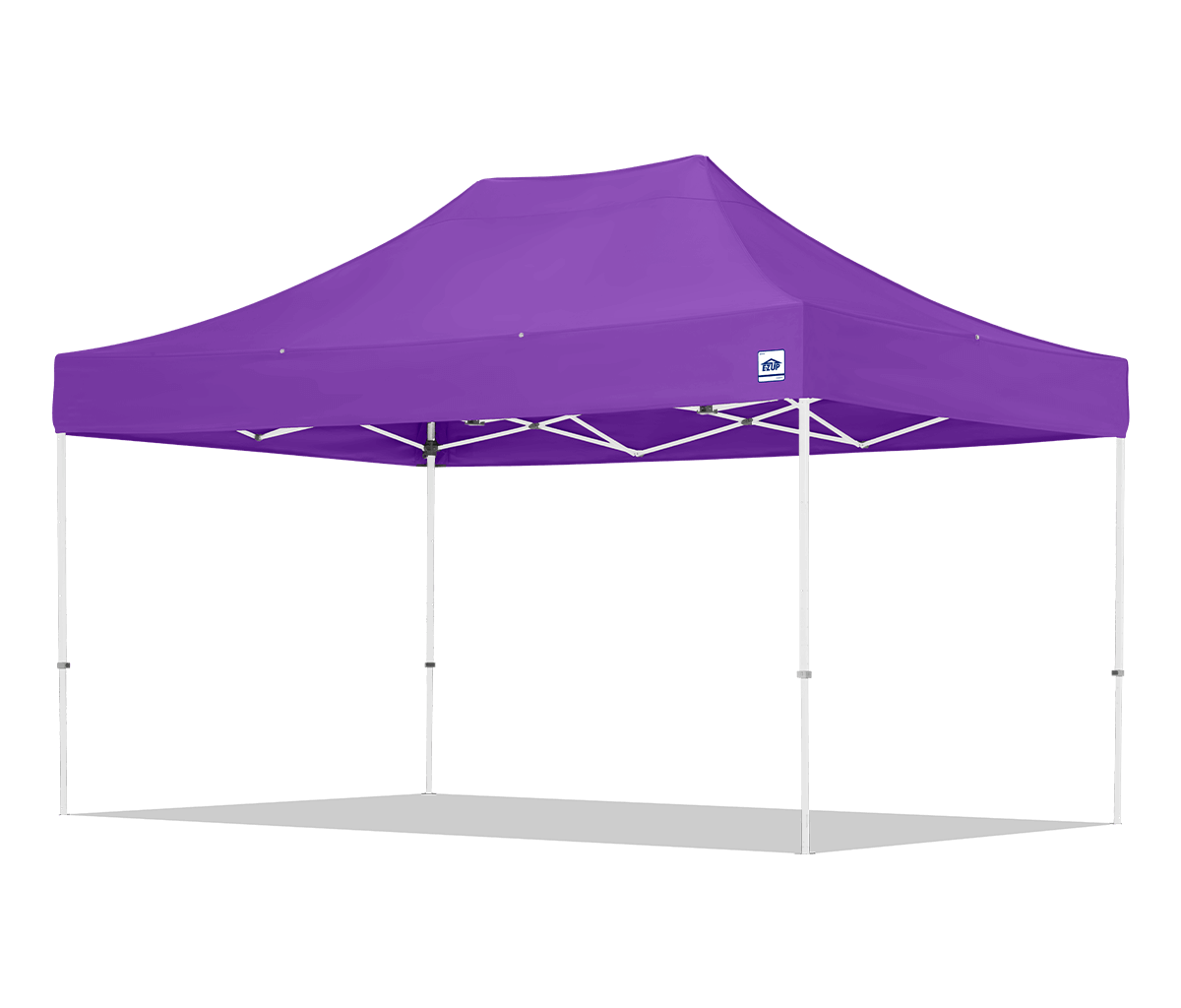 Purple pop-up canopy tent on a white background