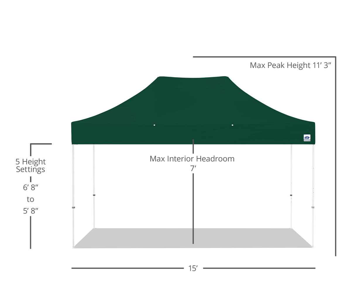 Abri pliant Eclipse® 3 x 4.5m