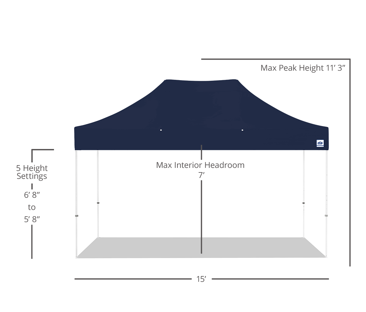 Abri pliant Eclipse® 3 x 4.5m