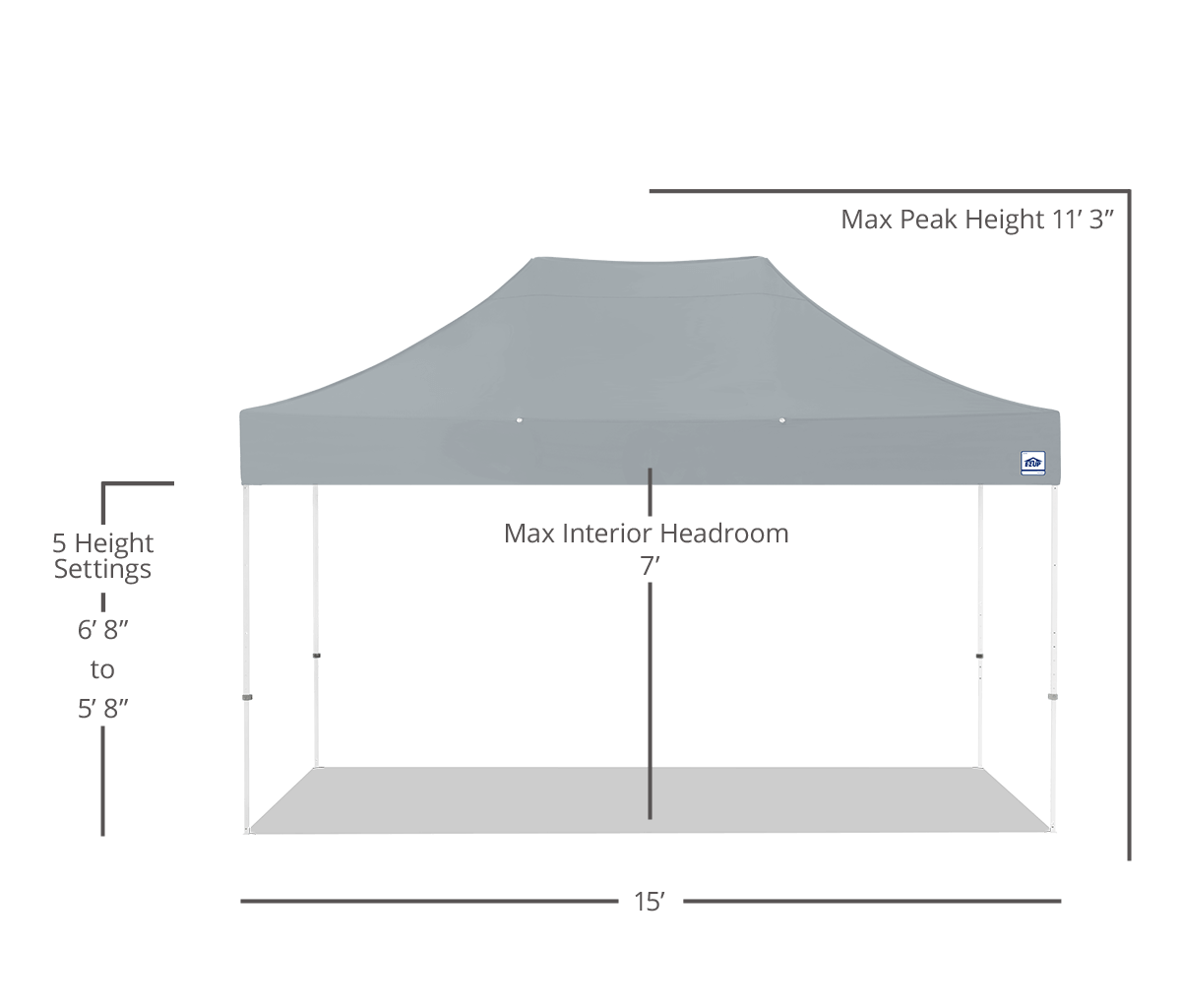 Abri pliant Eclipse® 3 x 4.5m