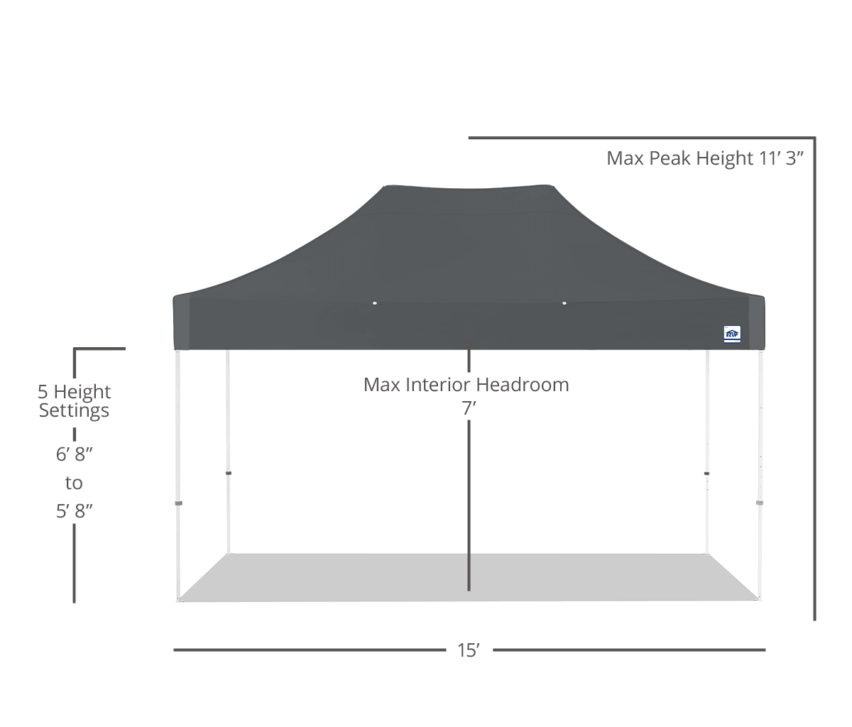 Abri pliant Eclipse® 3 x 4.5m