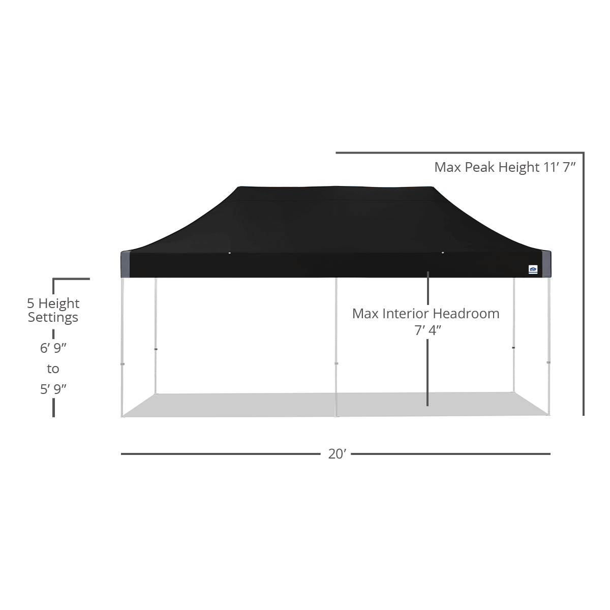Eclipse® Vinyl 10' x 20' Waterproof Canopy