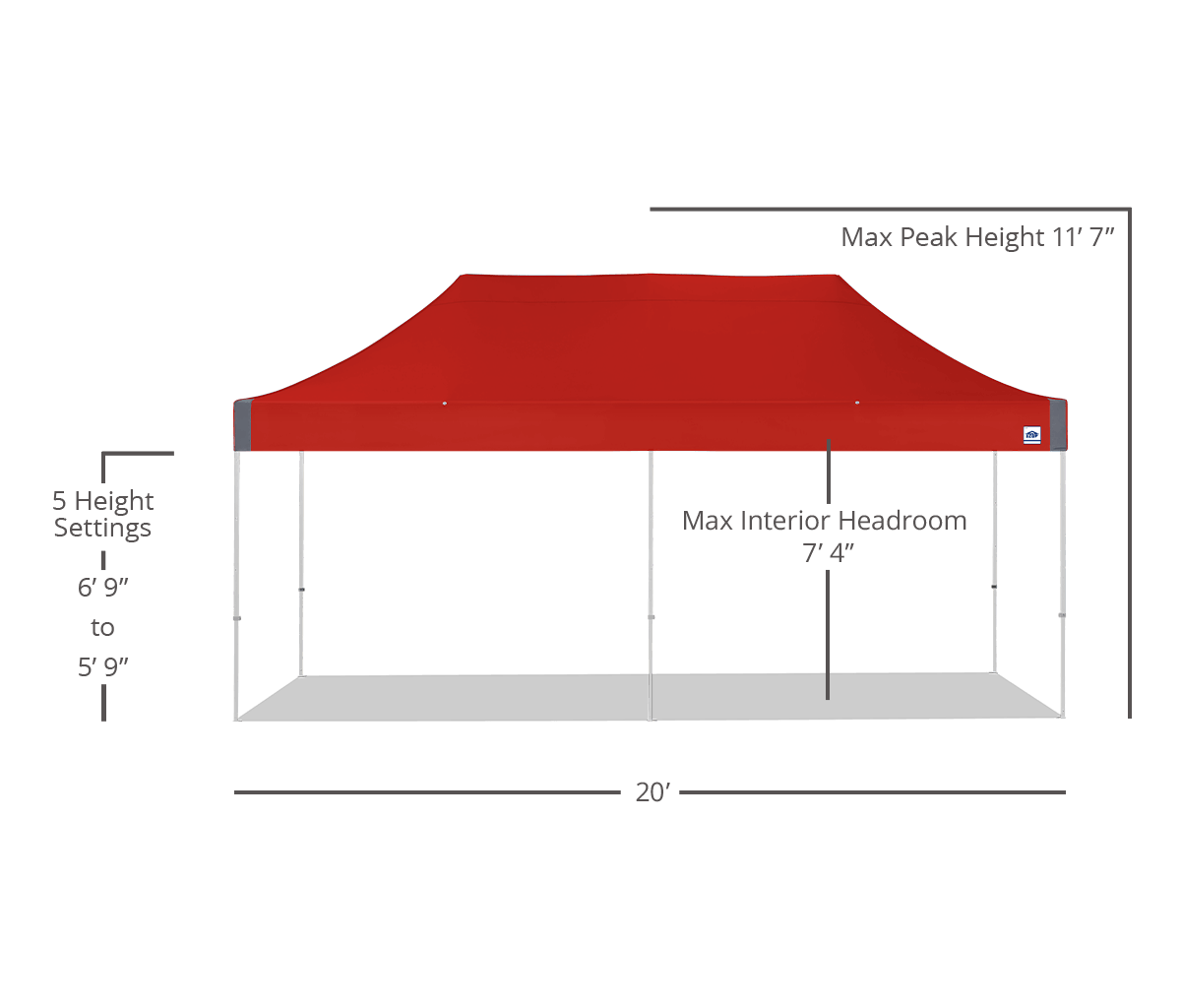 Eclipse® Vinyl 10' x 20' Waterproof Canopy
