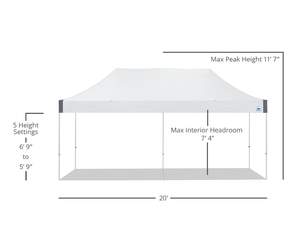 Eclipse® Vinyl 10' x 20' Waterproof Canopy