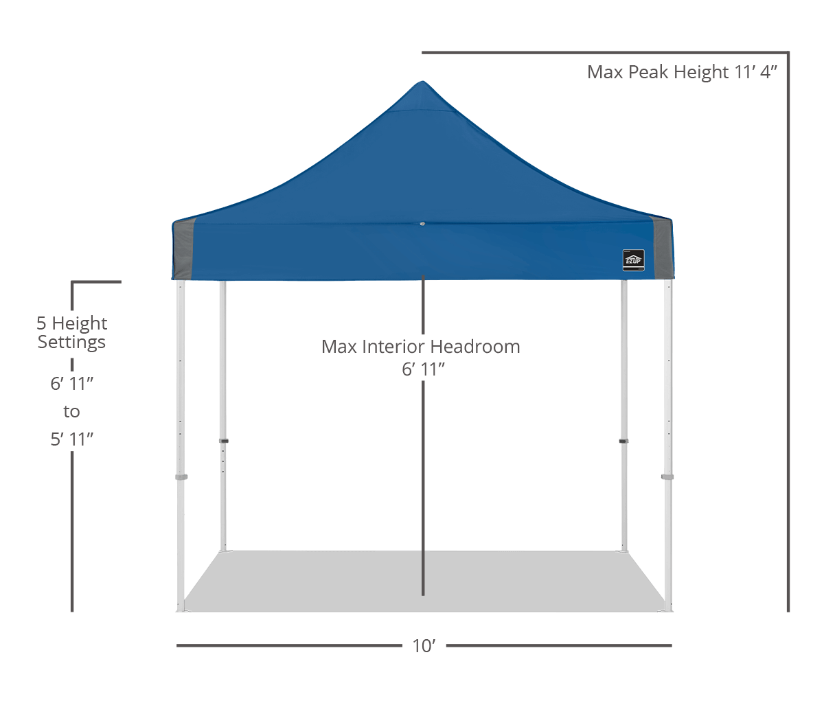 Endeavor® Vinyl 10' x 10' Waterproof Canopy