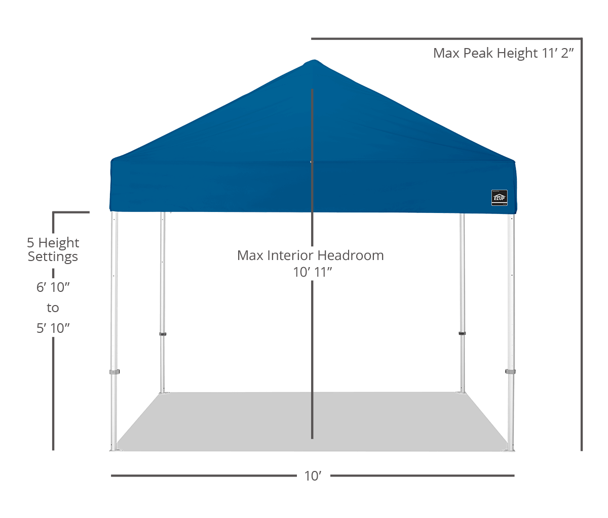 Endeavor® MAX Vinyl 10' x 10' Waterproof Canopy