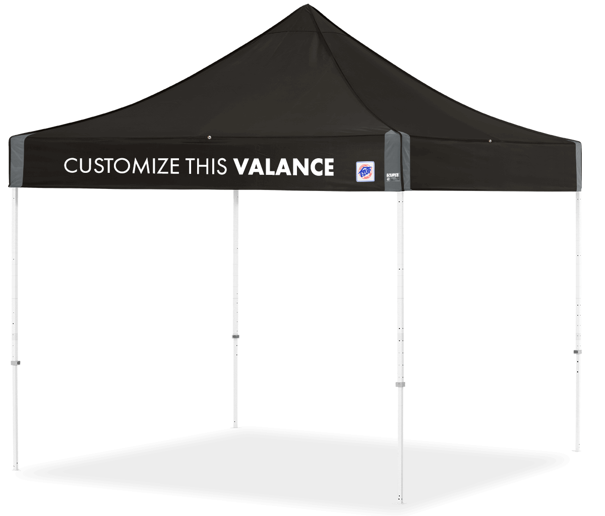 Eclipse, 10'(3m) Shelter,White Frame, Black Top, Fusion (1)Val