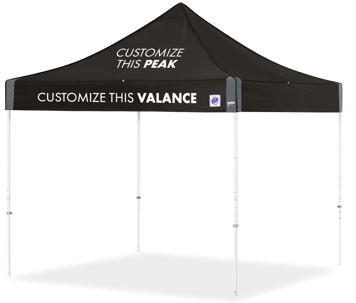 Eclipse, 10'(3m) Shelter,White Frame, Black Top, Fusion (2)Pk,(2)Val
