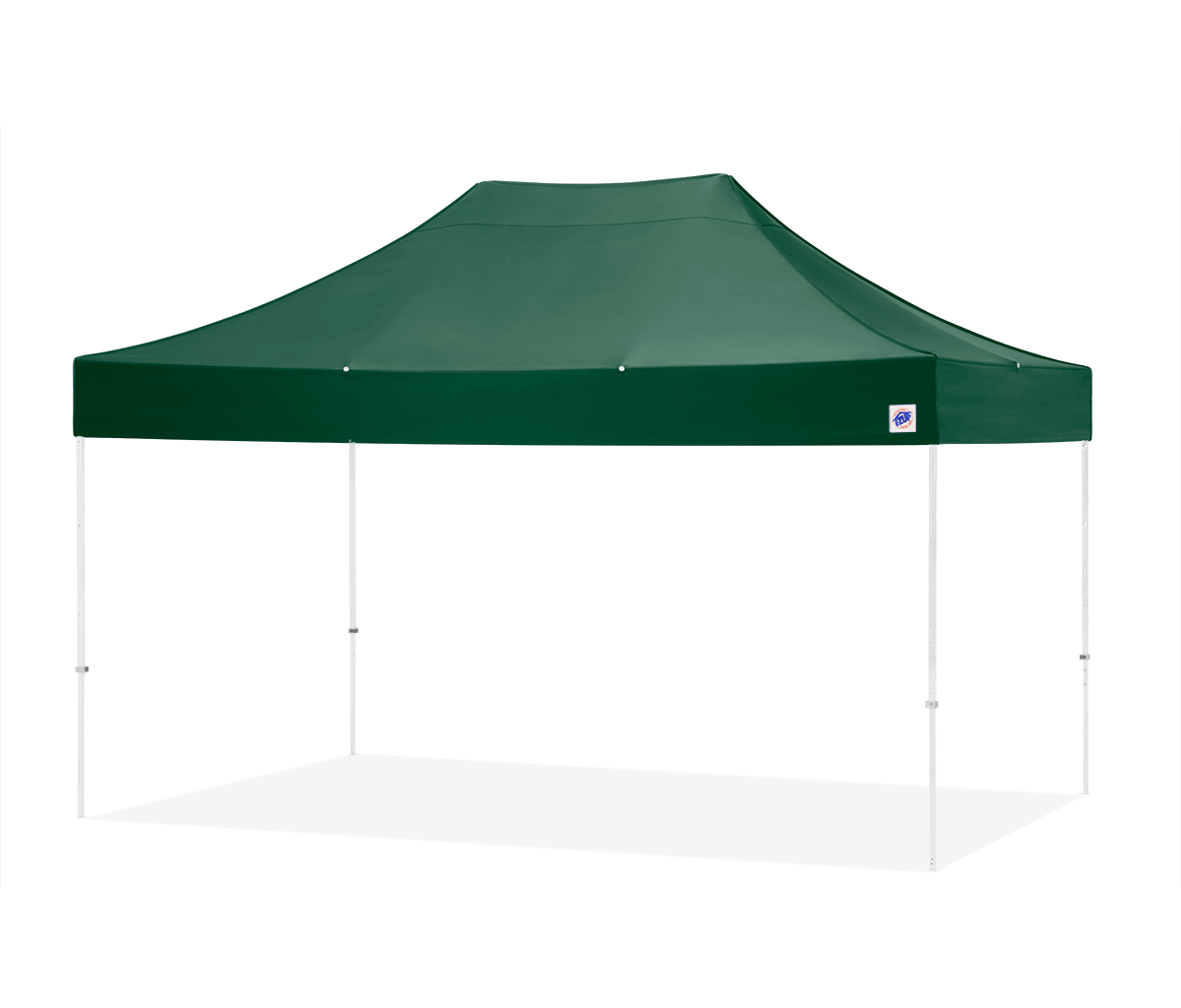 Eclipse, 15'(4.5m) Shelter,White Frame, Forest GrnTop,Custom ,CB