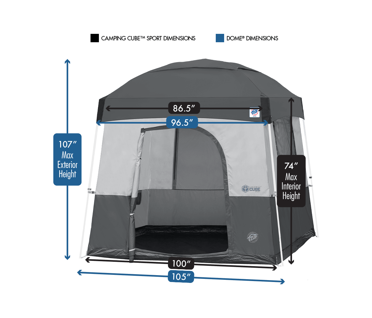 Dome® Canopy & Camping Cube™ Sport Bundle