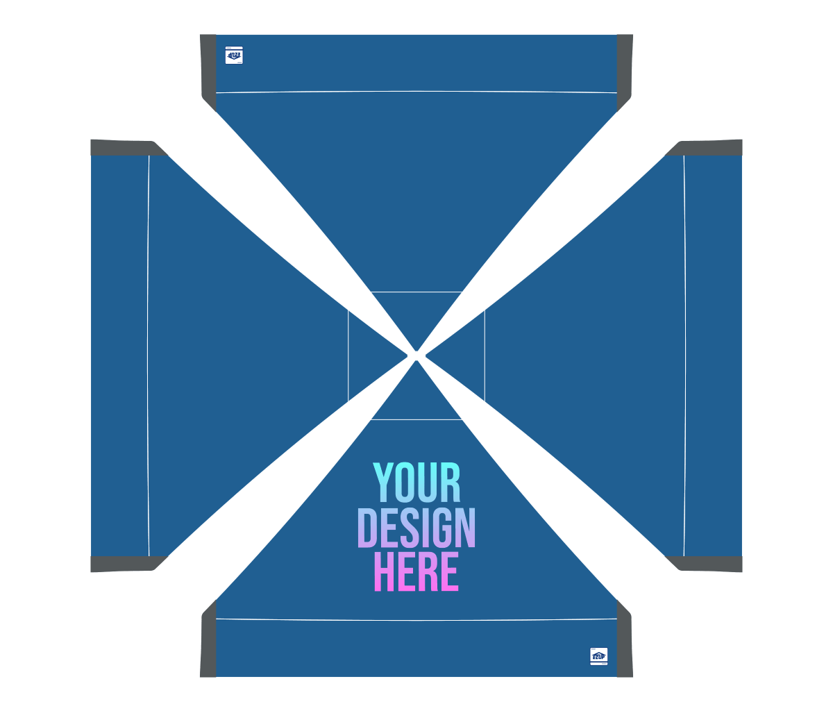 E-Z UP Custom Vantage 10 x 10 canopy - 1 Peak / Royal Blue - overview