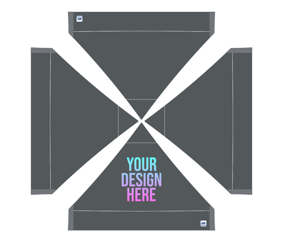 E-Z UP Custom Vantage 10 x 10 canopy - 1 Peak / Steel Gray - overview