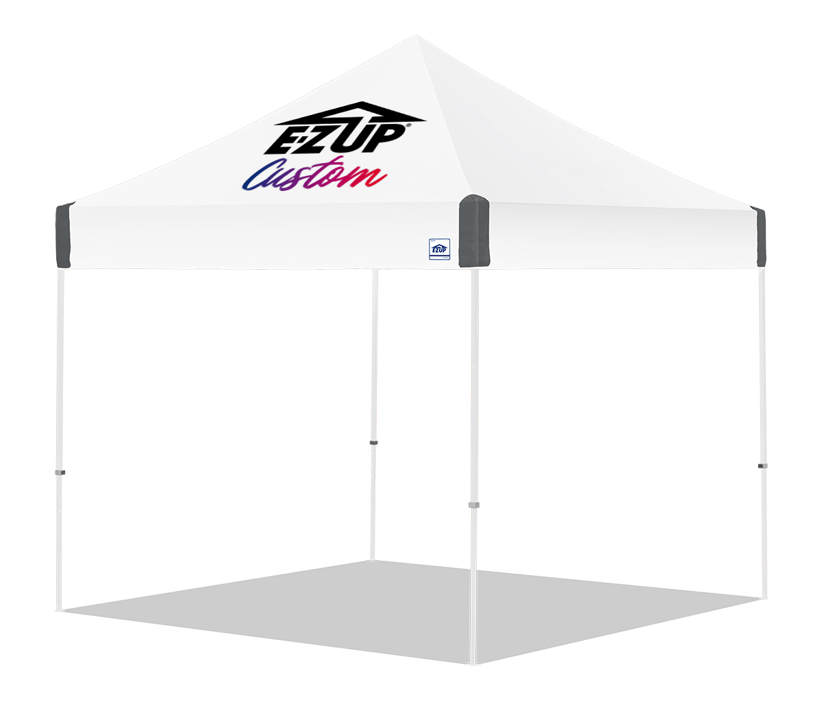 E-Z UP Custom Vantage 10 x 10 canopy - 1 Peak / White - white frame