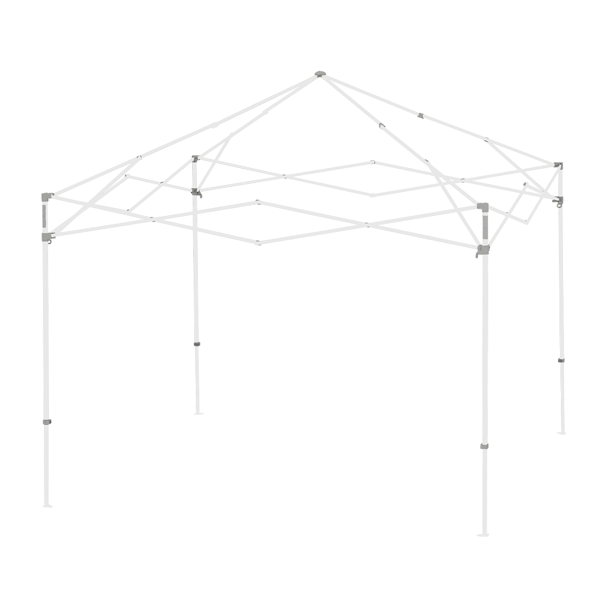 Pyramid, 10'(3m) - White Frame, Stakes, and Roller Bag