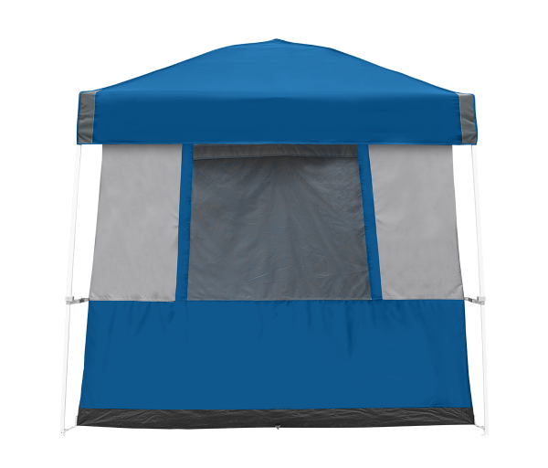 E Z UP Camping Cube Sport Converts 10 Angled Leg Canopy Into Camping Tent Royal Blue