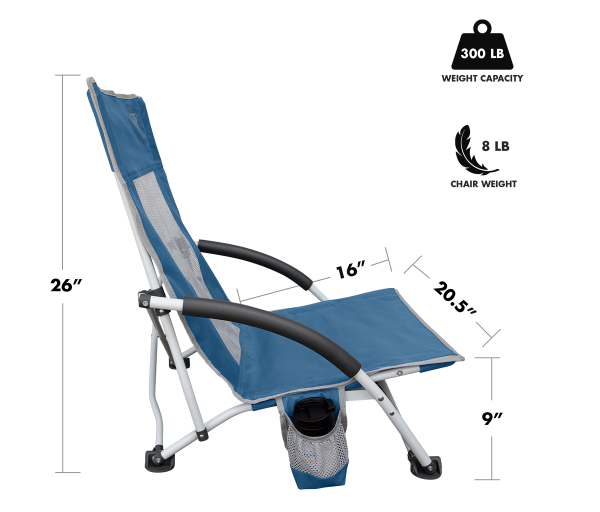 Chaise de plage basse - Publicité Vision-Air